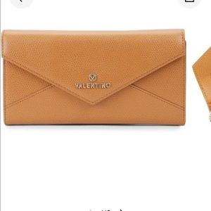 Valentino by Mario Valentino fern palm whiskey wallet